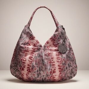 Stuart Weitzman VintageY2K Snake Embossed Leather Hobo Shoulder Bag Animal Print